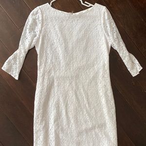 Tahari white lace dress